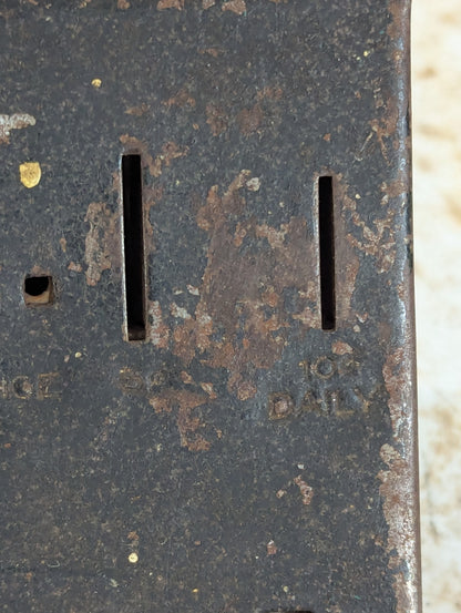 Antique Metal Calendar Bank
