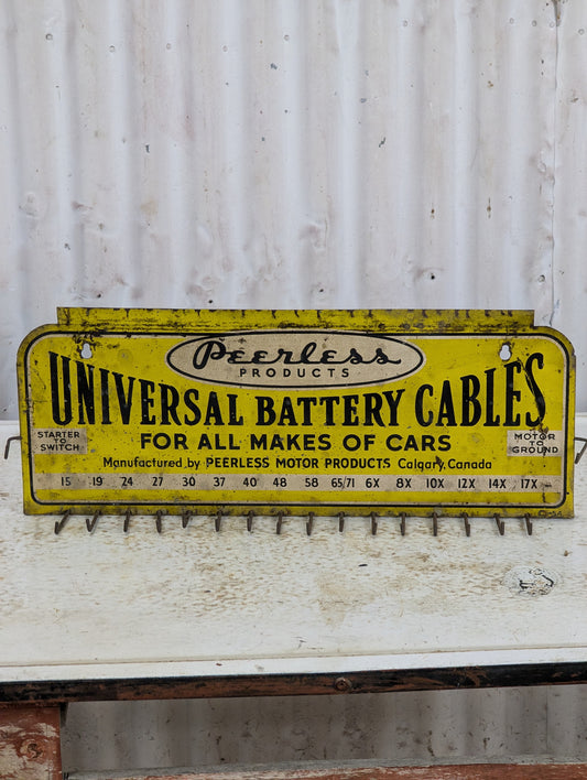 Vintage Peerless Universal Battery Cables Display Rack