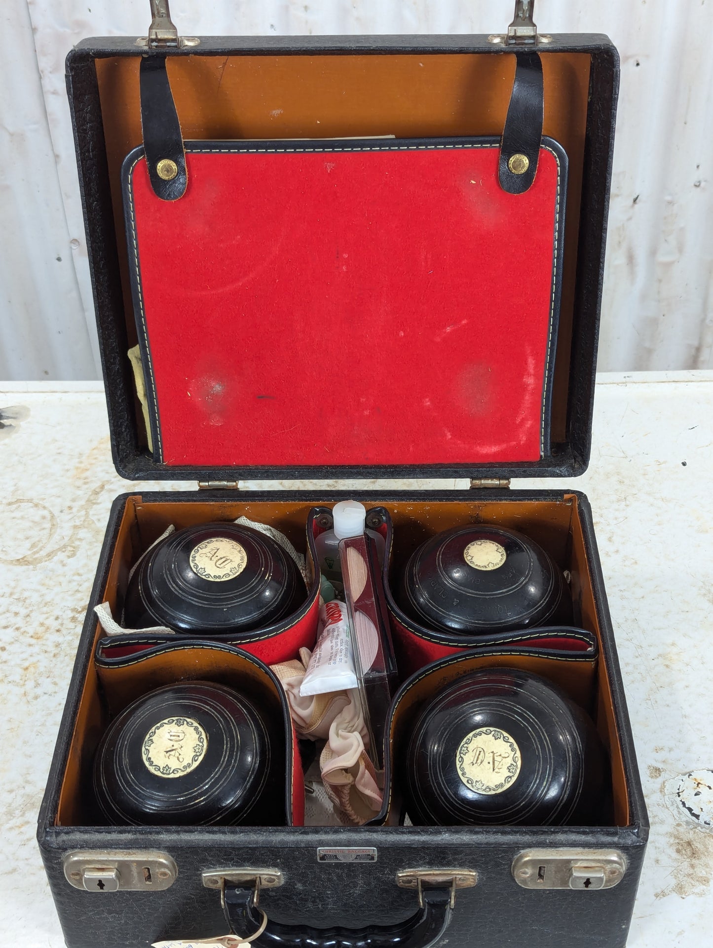 Vintage 1940 Townsend & Clark 5” Set of 4 Disc Bowls in Case