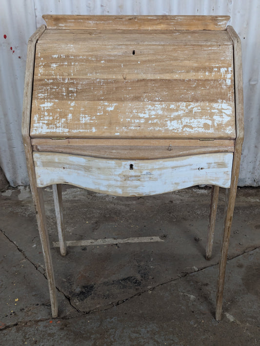 Vintage Wooden Pull Down Unfinished Desk