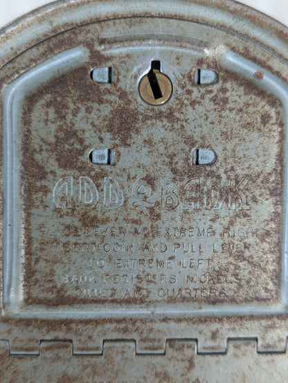 From 1940’s Vintage Metal Add-O-Bank Advertising Bank