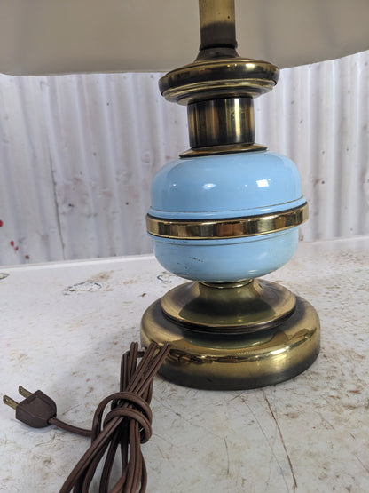 Vintage Brass/CeramicTable Lamps with Shades