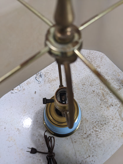 Vintage Brass/CeramicTable Lamps with Shades