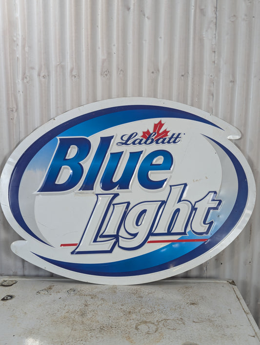 Metal Labatt Blue Light Sign