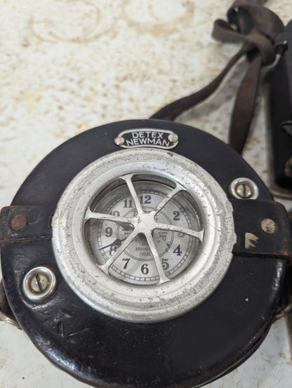 Set of Vintage Detex Watchclock & 2 Stations with Keys