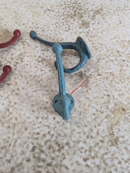 Rustic, Decorative, Cast Iron, Wall Mounted Coat Hooks