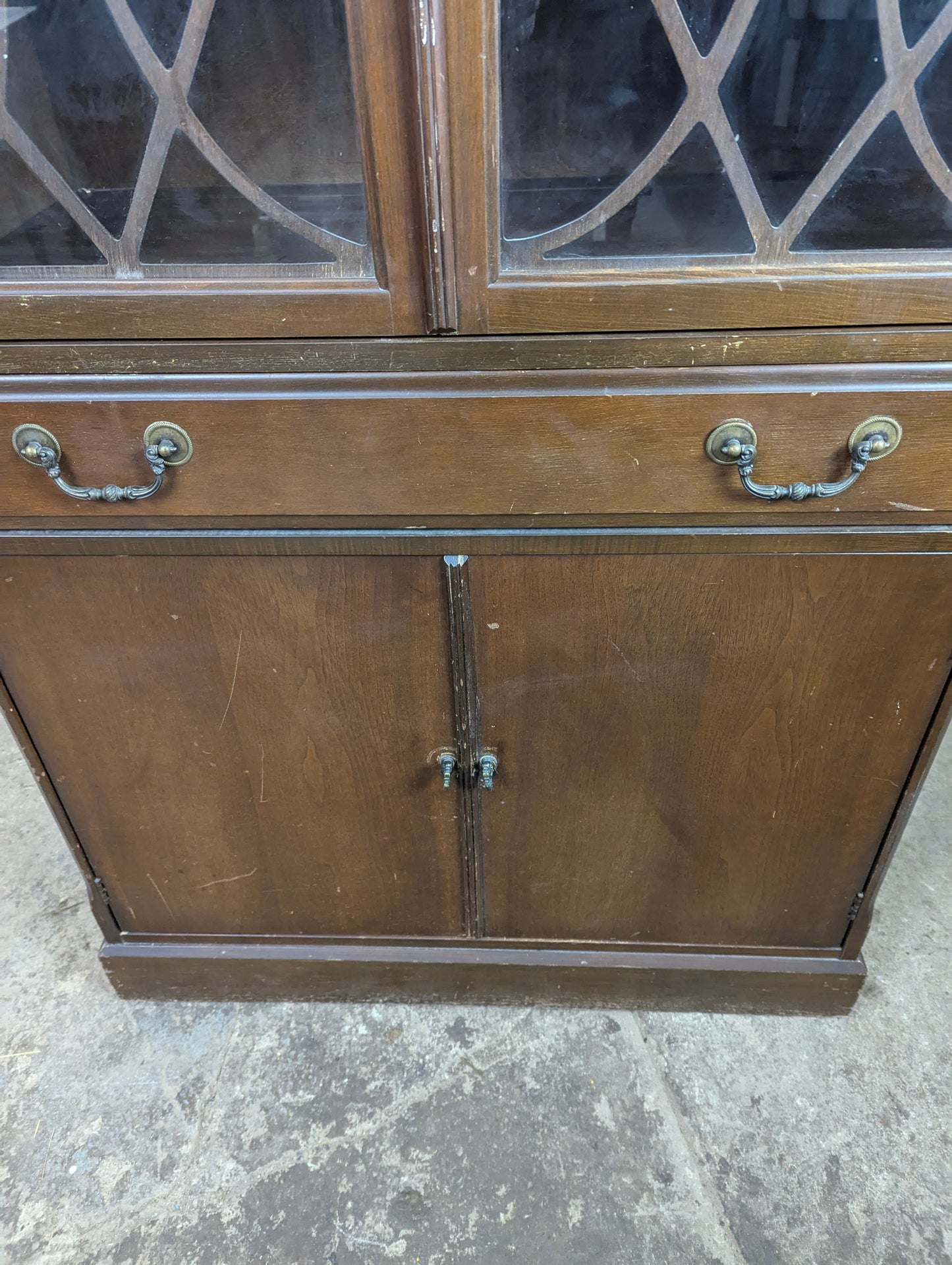 Vintage One-piece China Cabinet