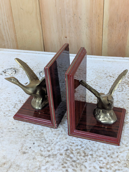 Brass Canada Goose Bookends