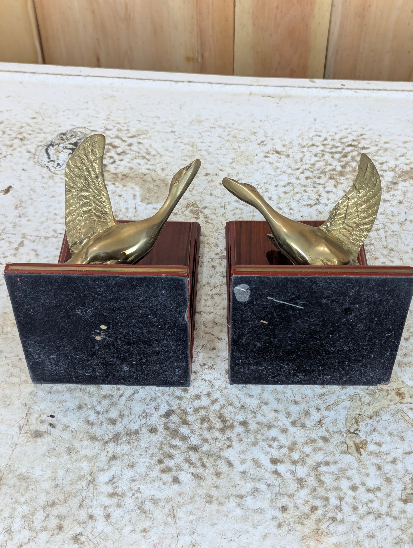 Brass Canada Goose Bookends