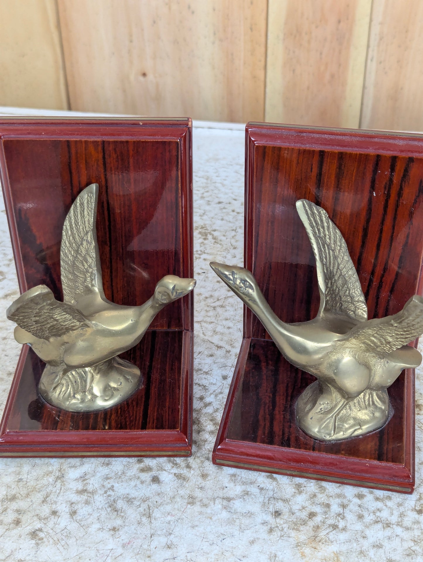 Brass Canada Goose Bookends