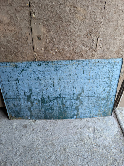 Original Embossed Metal Alemite Wheel Alightment Sign 56" x 32"