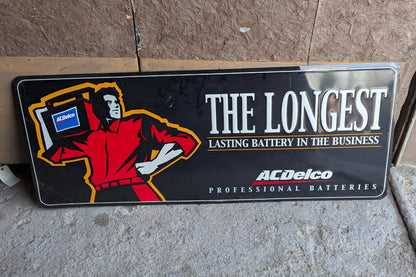 Original Embossed Metal ACDelco Battery Sign 59" x 24"
