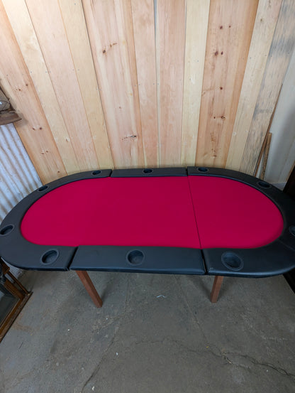 Foldable 10 Player Poker Table Top