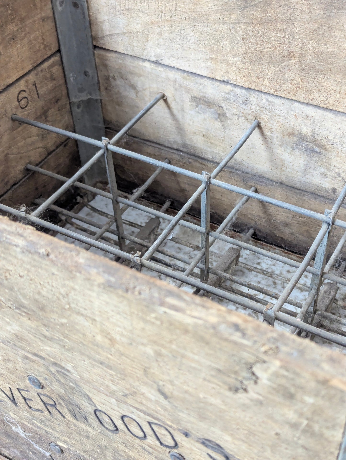 Vintage Wooden  Dairy Bottle Crate