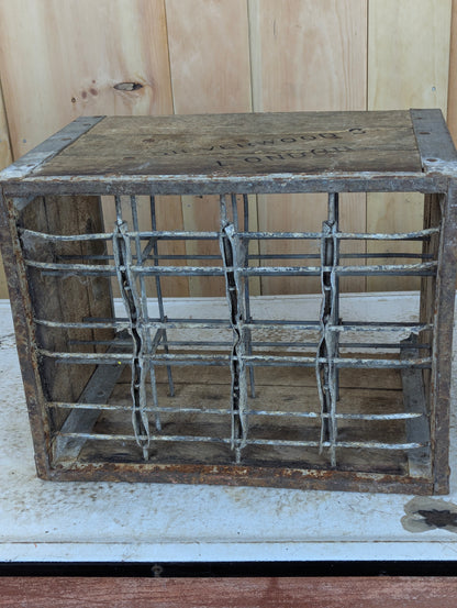 Vintage Wooden  Dairy Bottle Crate