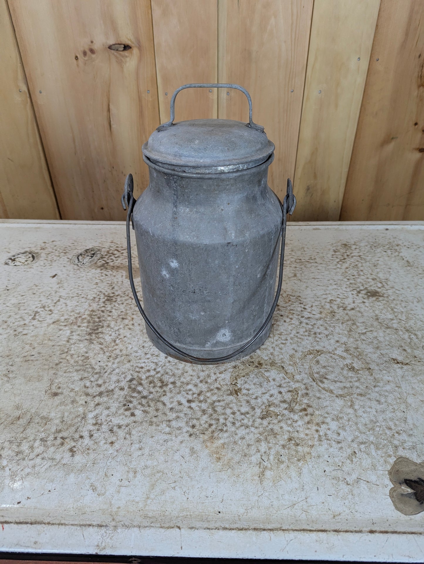 Galvanized Steel Cream Can with Lid and Handle