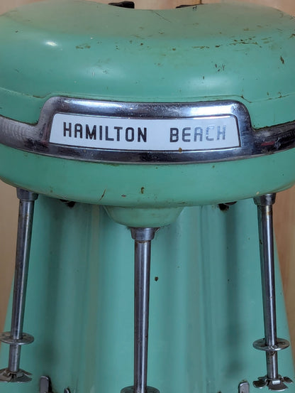 Vintage Hamilton Beach Jadeite 3-Head 40DM Milkshake Mixer
