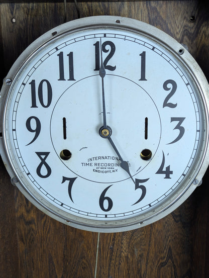 Antique International Time Recording Company (IBM) Punch Clock