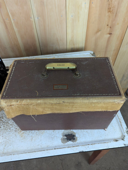 Vintage Singer Portable Sewing Machine in Carrying Case Model 99K