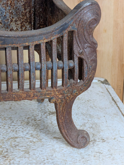 Antique Cast Iron Fire Basket
