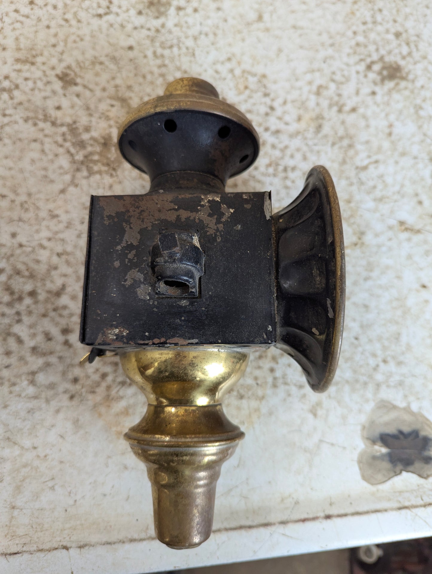 Matching Pair of Antique Brass Coach Lanterns