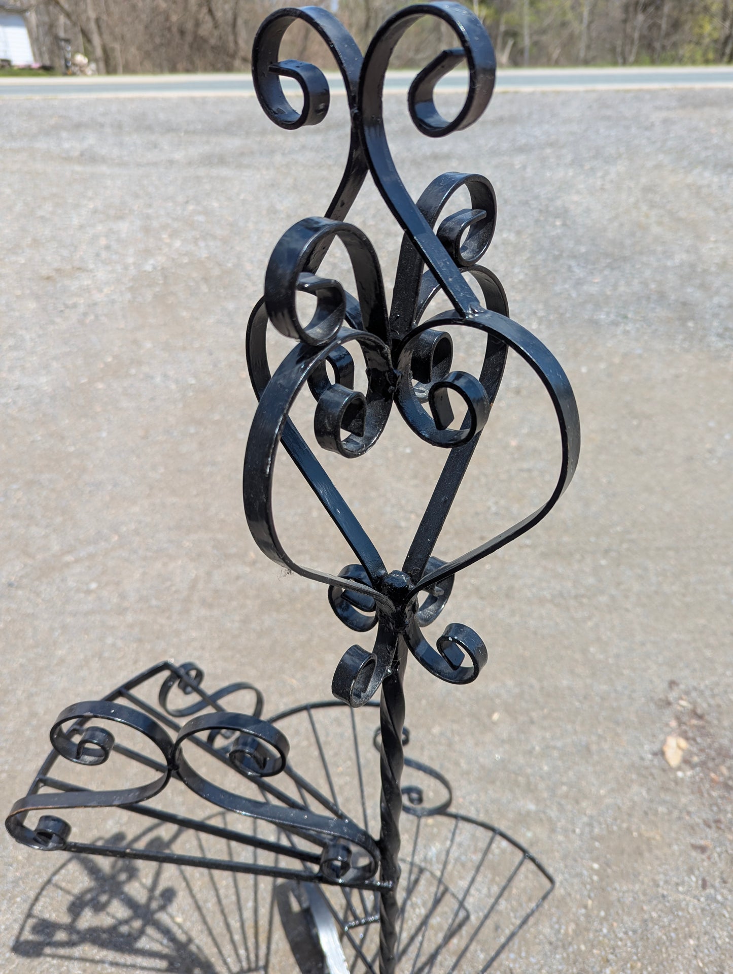 Black Wrought Iron Plant Stand