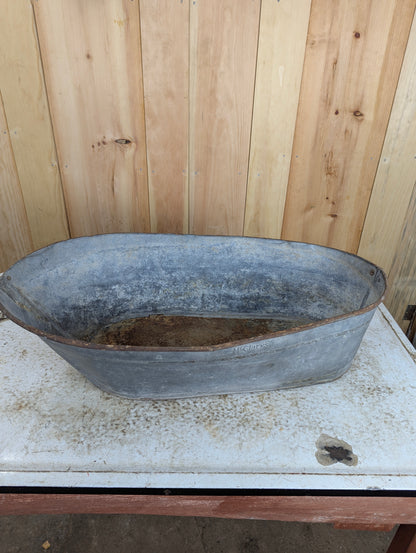 Antique McClary’s Baby Galvanized Tin Bathtub