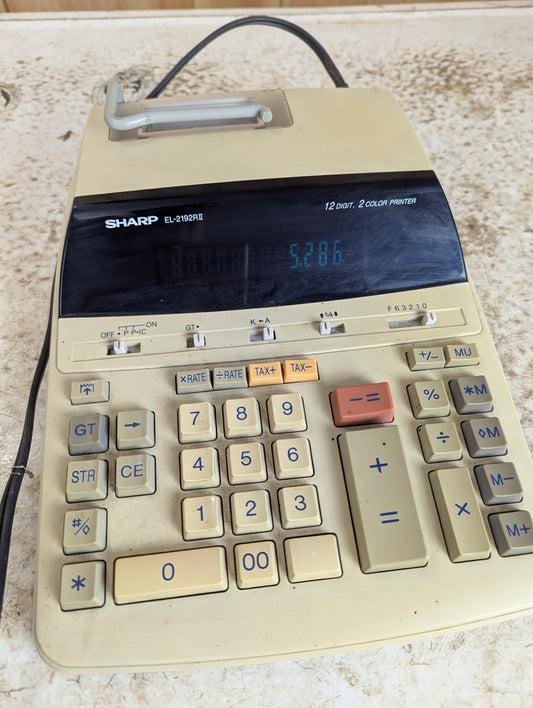 Sharp EL-2192R Electric Calculator