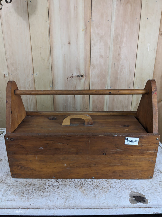 Large Handcrafted Wooden Tool Box