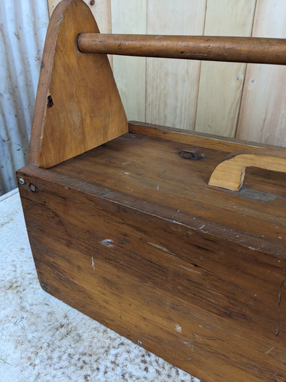 Large Handcrafted Wooden Tool Box