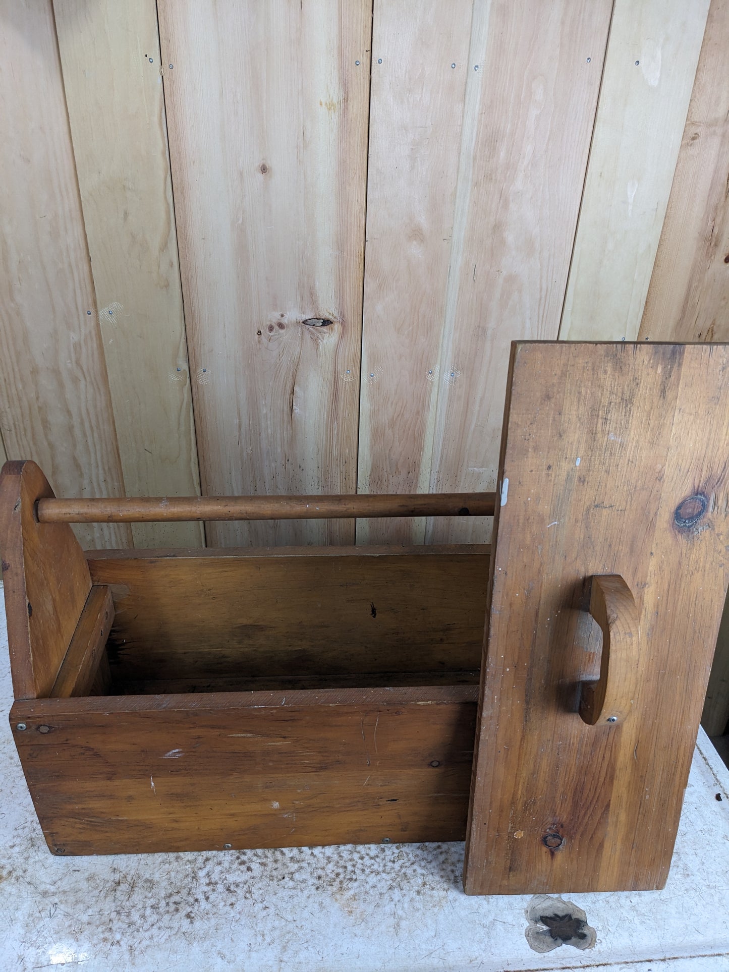 Large Handcrafted Wooden Tool Box