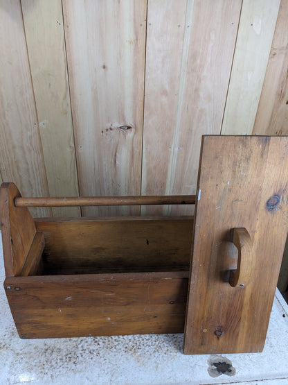 Large Handcrafted Wooden Tool Box