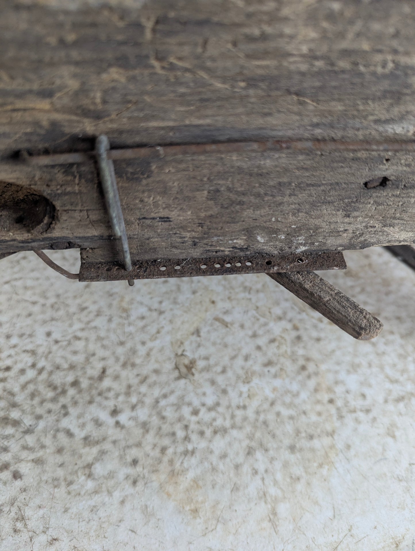 Antique Handmade Rustic Primitive Wooden Planter Seeder