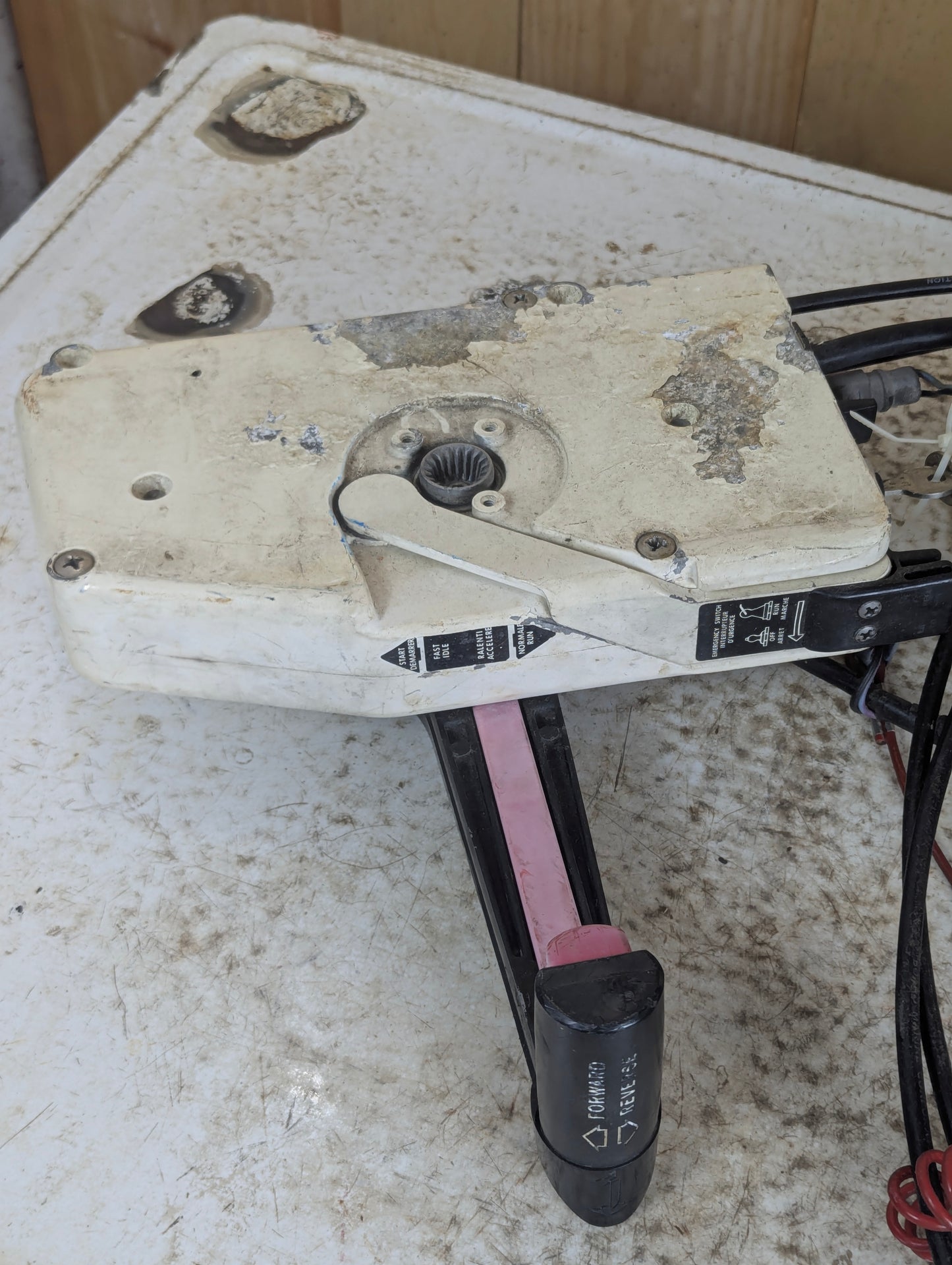 Johnson Evinrude Outboard Side Mount Remote Control Box Untested