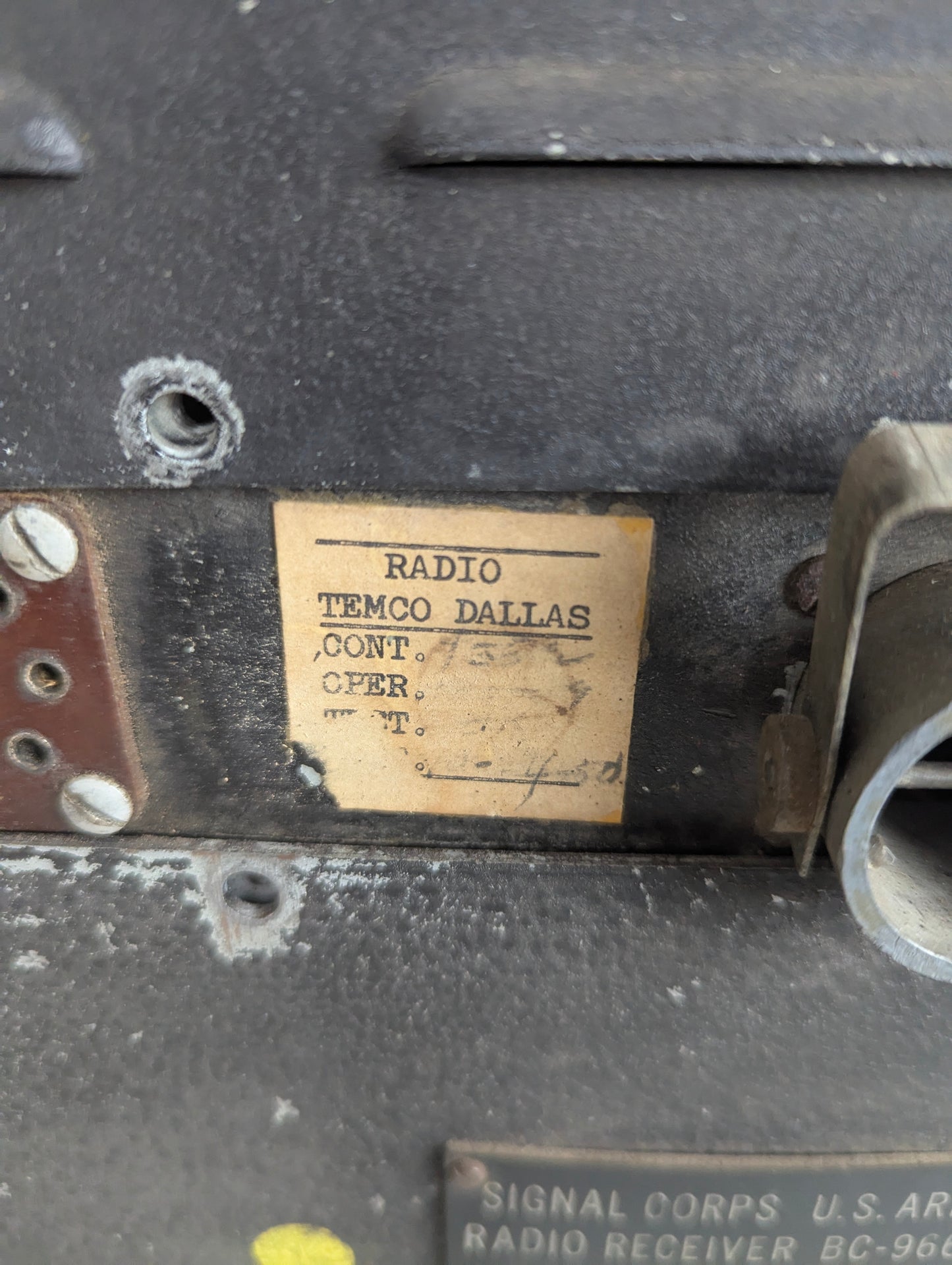 Vintage Model BC-966-A  Philco US Army Military Aircraft Radio Receiver IFF
