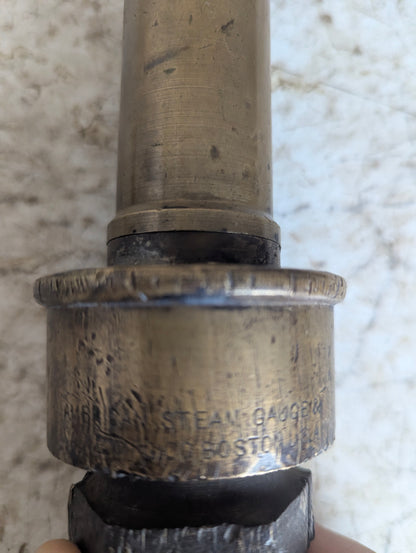 Vintage Brass American Steam Gauge & Valve Co. Steam Whistle