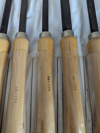 Set of 8 Rockwell Wood Turning Hand Tools Chisels