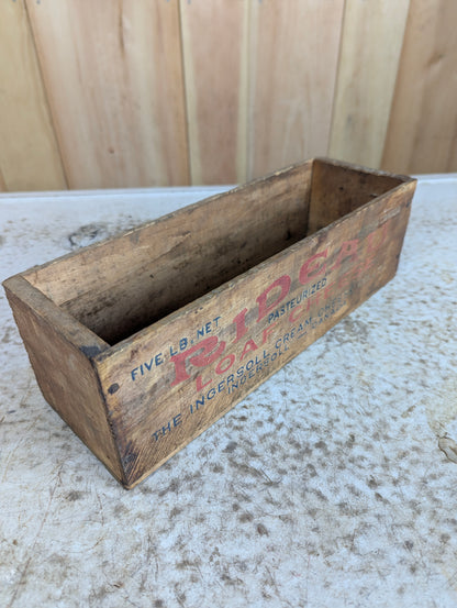 Vintage Rideau Cream Cheese Wooden Box