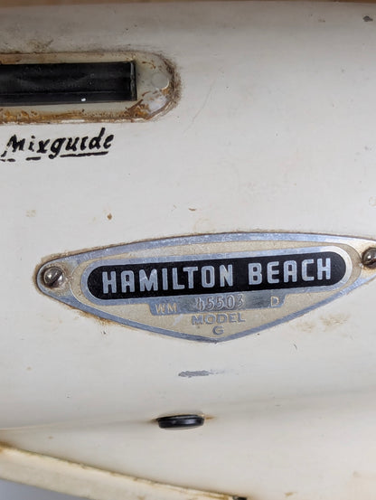 Vintage Hamilton Beach Model G Standard Mixer with Bowl