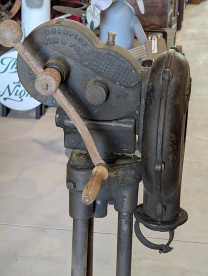 Antique Champion 400 Forge Blower with stand