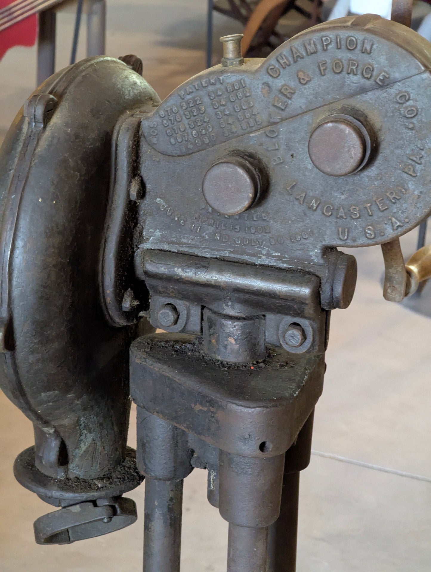 Antique Champion 400 Forge Blower with stand