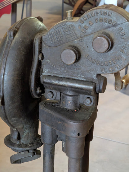 Antique Champion 400 Forge Blower with stand