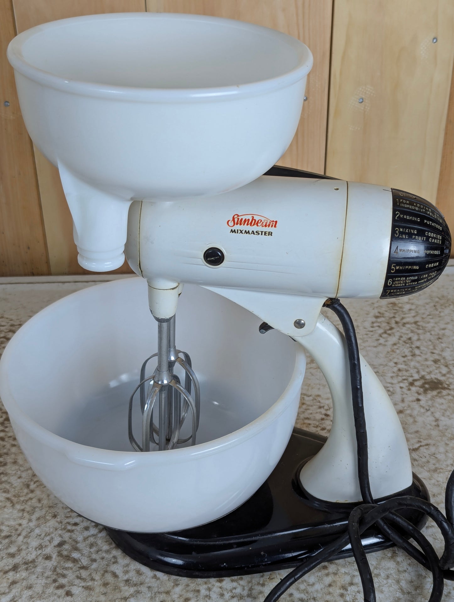 Vintage Sunbeam Model 9 Mixmaster with Top Bowl