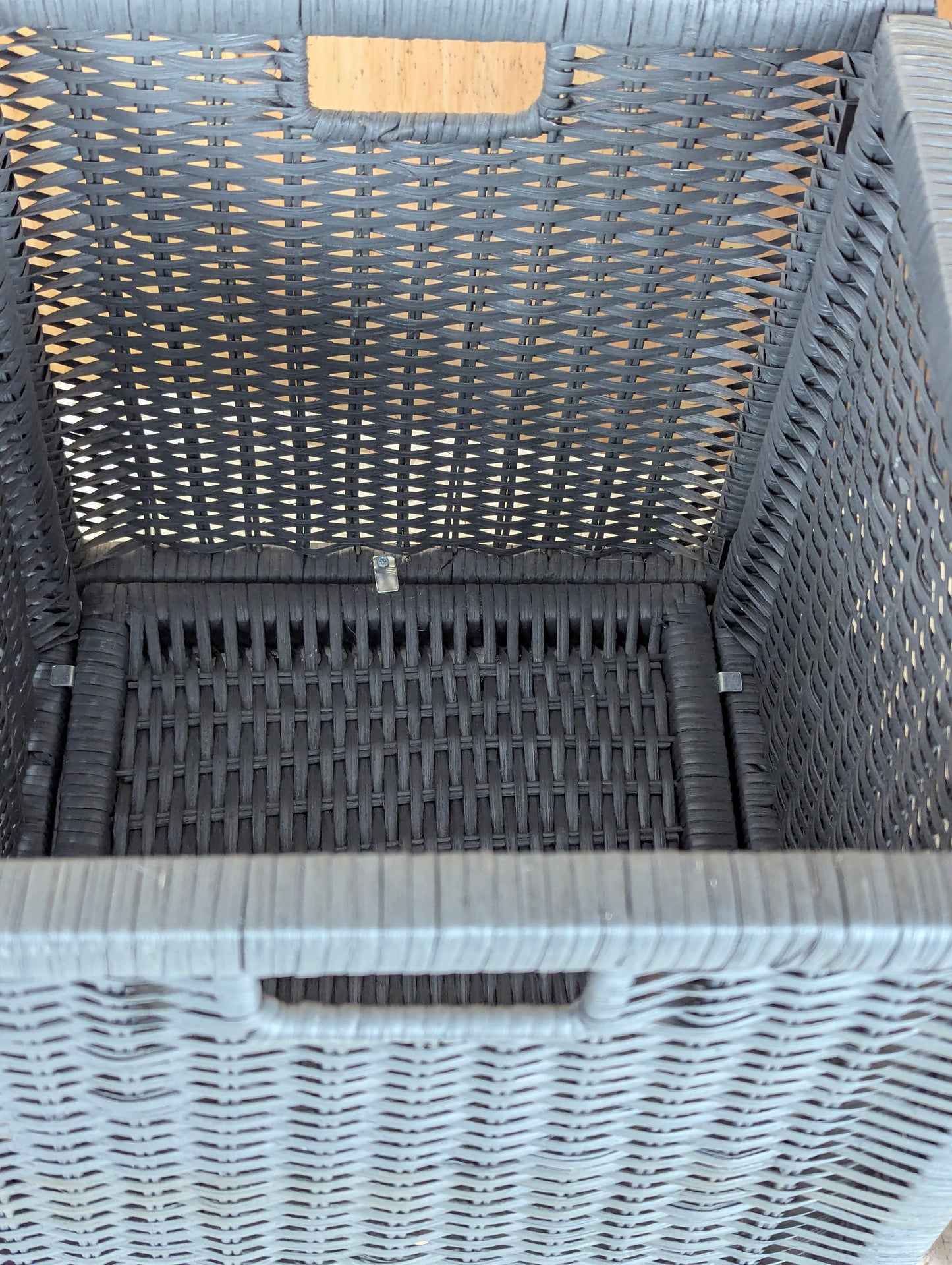 Grey IKEA Branas Rattan Storage Cubes