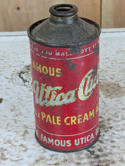 Vintage Famous Utica Club Pale Cream Ale Cone top Beer Can