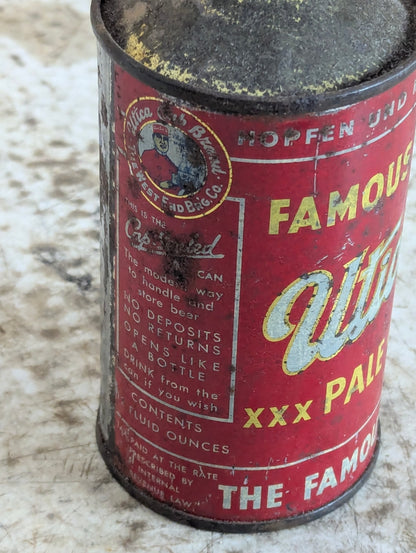 Vintage Famous Utica Club Pale Cream Ale Cone top Beer Can