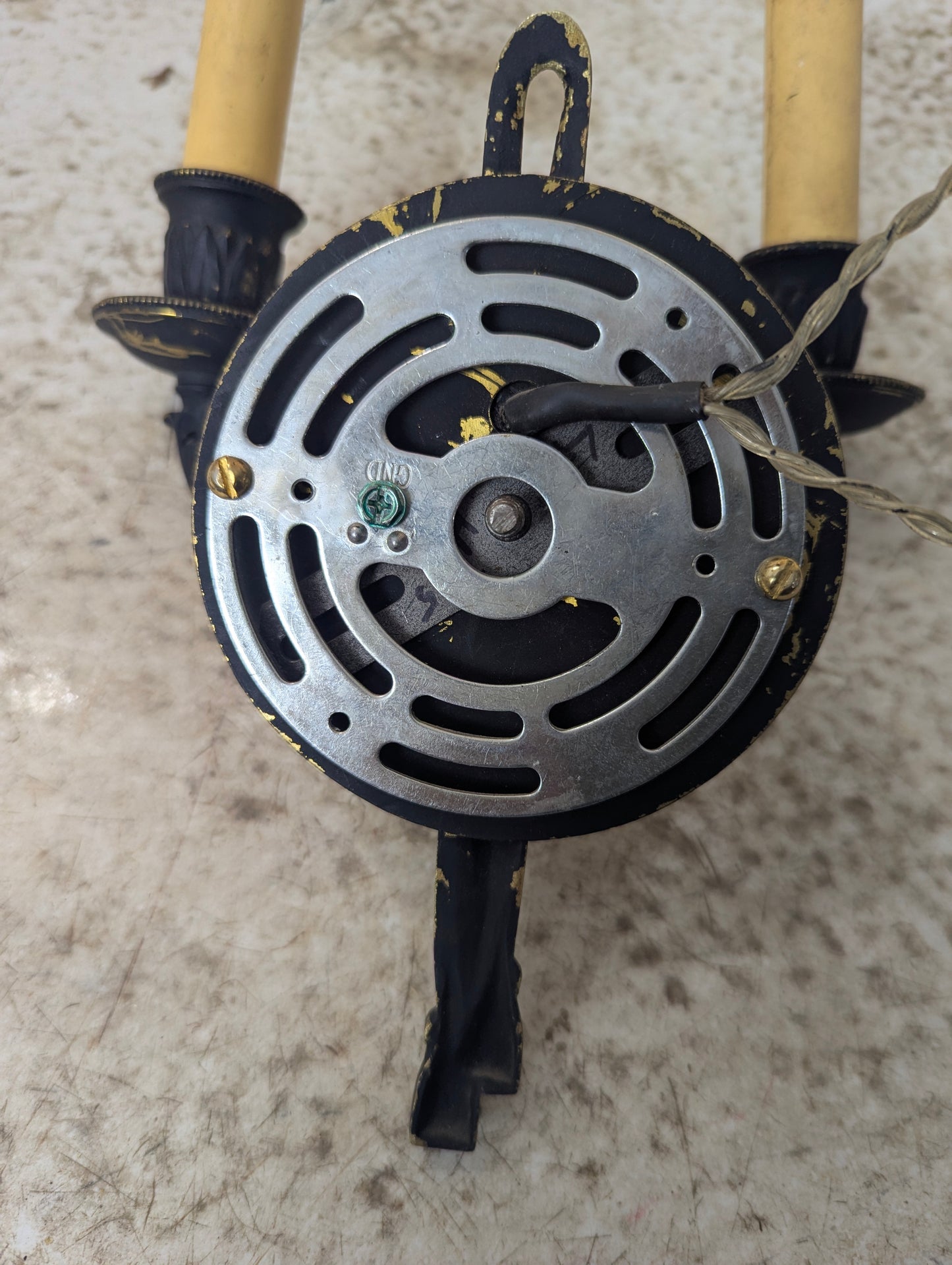Vintage Brass Two-Arm Wall Sconce