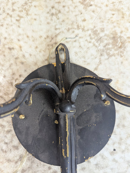 Vintage Brass Two-Arm Wall Sconce