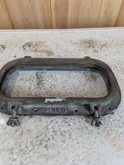 Vintage Perko Bronze Rectangular Porthole without Glass