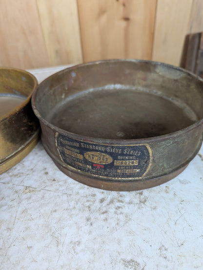 Antique W.S. Tyler Copper Sieve Set - Two #50s, #140, #200